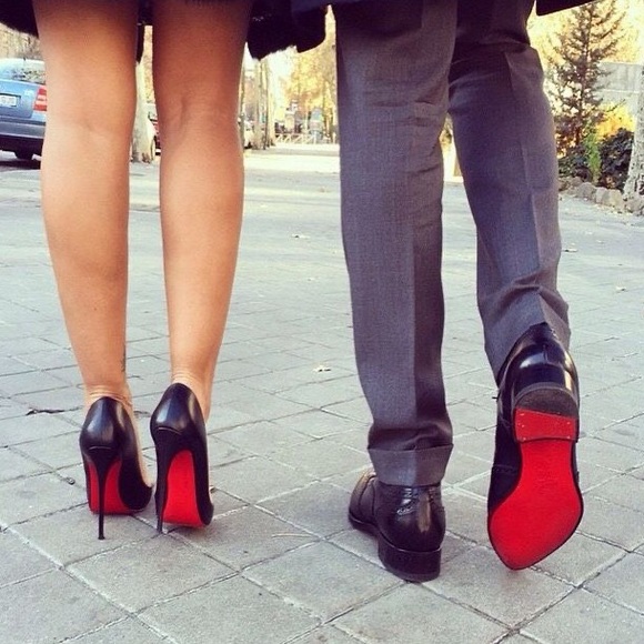 Christian Louboutin Shoes - BLACK BEAUTIFUL RED BOTTOMS. christian louboutin!